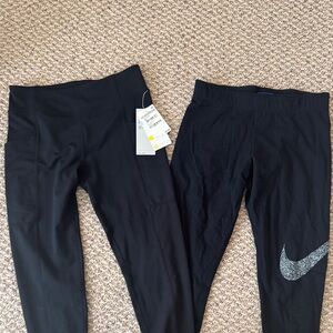 Nike and Zelle Girls Black Leggings